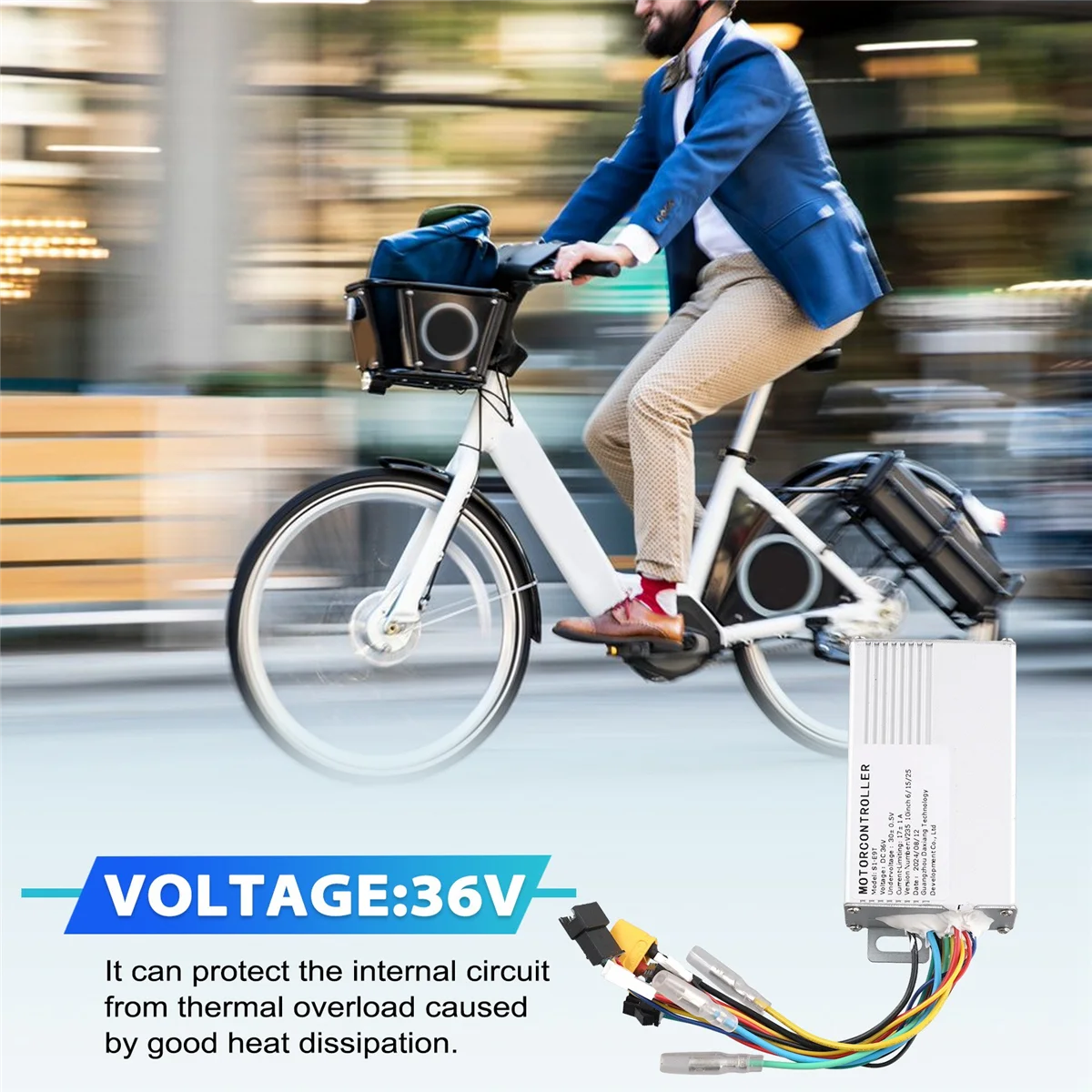 Contrôleur de moteur de vélo électrique en alliage d'aluminium, scooter électrique, E9T, 350W, 36V