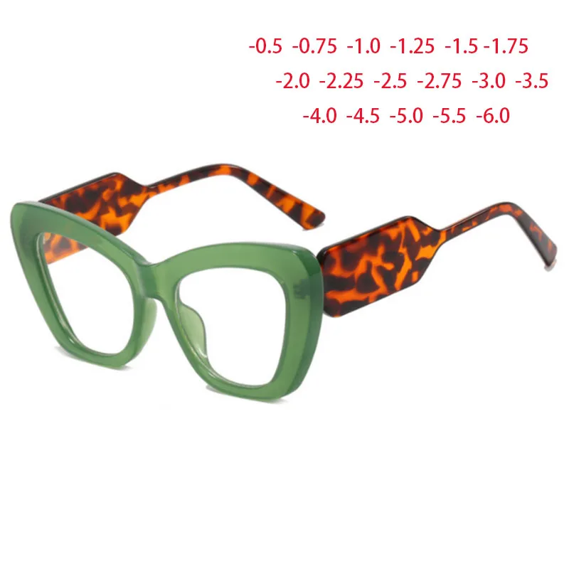 

Cat Eye Color Matching Clear Lens Glasses Myopia Nerd Spectacles Degree -0.5 -1.0 -2.0 to -6.0, Fashion Hyperopia +0.5 to +6.0