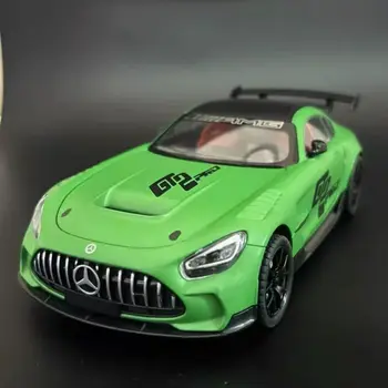 1:24 Mercedes-Benz AMG-GT Alloy Miniaturowy samochód odlewany z metalu Model samochodu w skali Dźwięk i światło Kolekcja zabawek dla dzieci Prezenty 6 best sales mini gt mercedes - №5