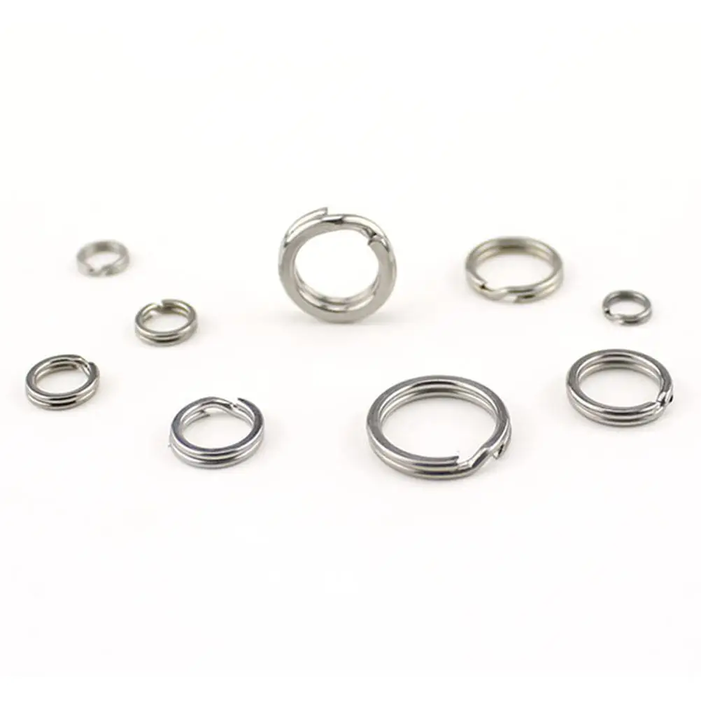 

200 Pcs Fishing Rings Durable Stainless Steel Tackle Lure Connector Ideal for Hooks Leaders Jewelry Home Car Key