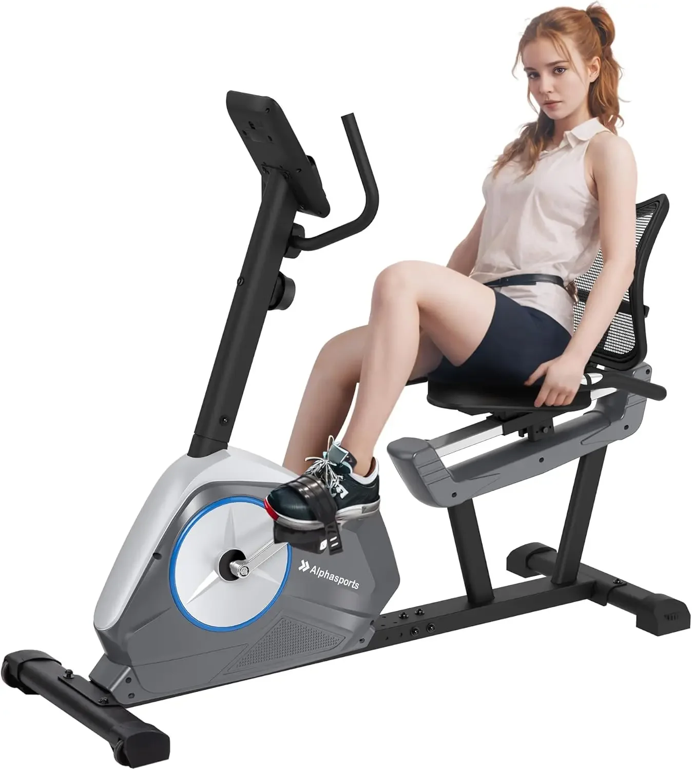 

Recumbent Exercise Bike for Adult and Seniors, LET’S CAMP Stationary Bike,350 lbs Capacity,16-level Magnetic Resistance