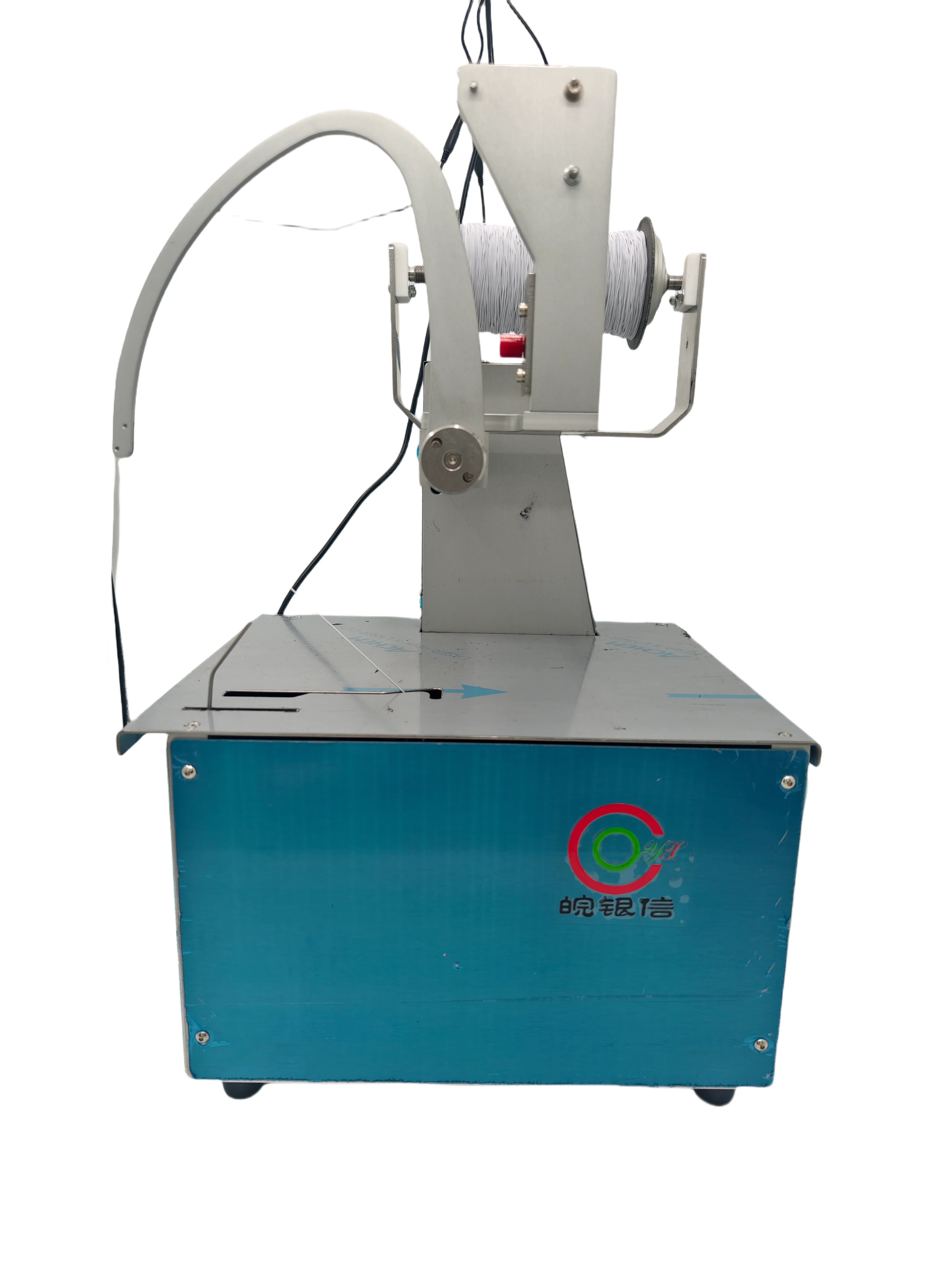 Electric Elastic Rope Strapping Machine Vegetable Buckle for Cable Hose Rubber Band Bundling Various Foil Case Carton Options