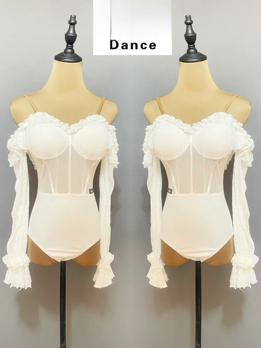 

Mzdance S28 Modern Dance Top Long Sve Bal Onesie Versatile Practice Dancewear for Women Suitable for Various Ballroom...