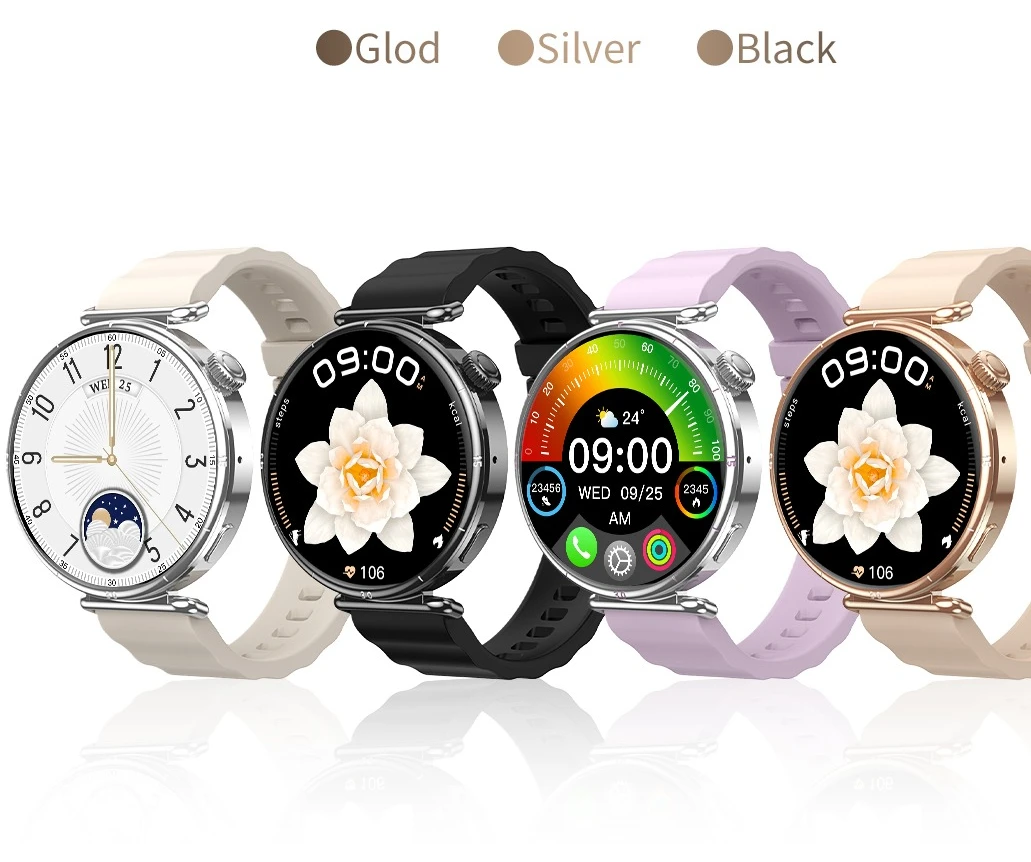 2026 New Watch 4 mini Smart Watch Woman Watch 4 AMOLED HD Screen Bluetooth Call GPS NFC Heart rate mi Smartwatch Bluetooth Call