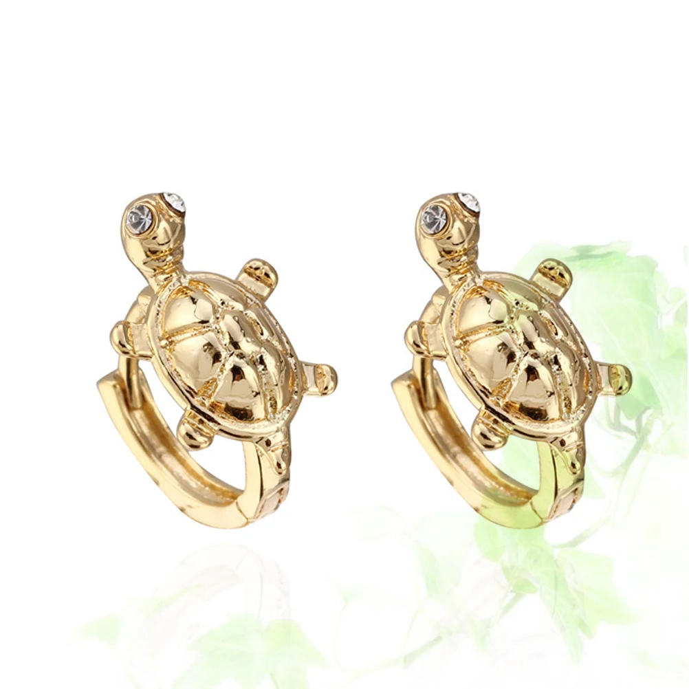 

Plated gold for Women Cute Little Earrings For Women Fashion Turtle Design Durable Reusable Birthday Gift Novelty Accessories
