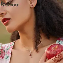 Sterling Silver Red Enamel Fish Pendant #2