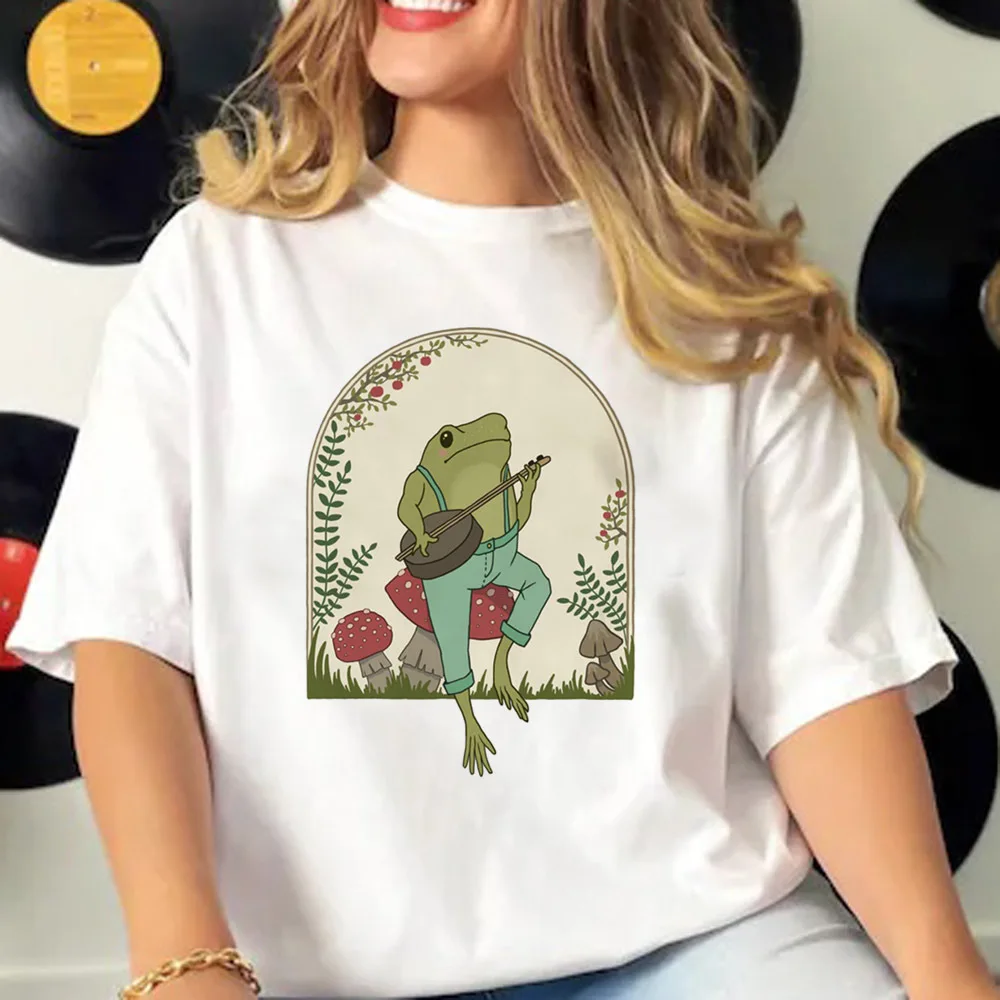 Cottagecore T-Shirts Vrouwen Ontwerper Komisch Patroon Top Meisje Komische Anime Y 2K Kleding