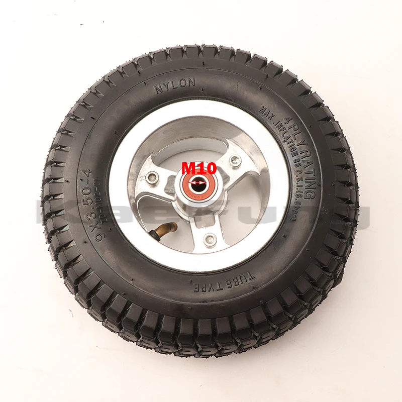 9 inch wheel 9x3.50-4 tires tyre Inner Tube and rim Combo for Gas Scooter Skateboard Pocket Bike Electric tricycle