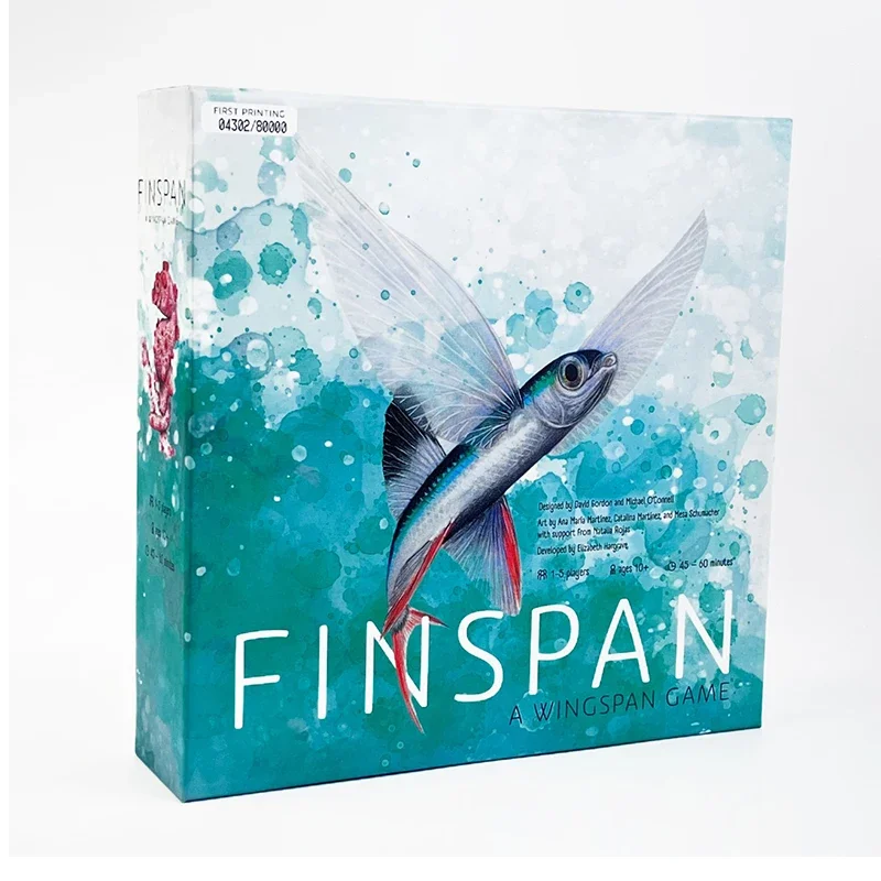 

Настольная игра Finspan для 1-5 игроков, 45-60 минут, время воспроизведения, семейная вечеринка, настольная игра с английской рыбой, научная игра для детей и взрослых
