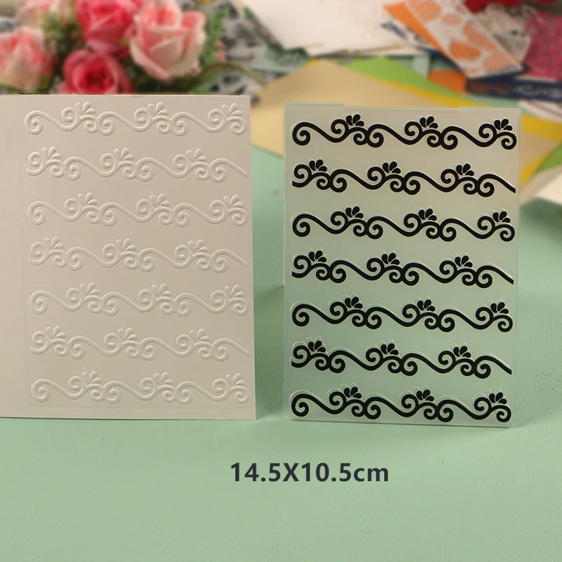 DUOFEN Crafts plastic embossing folder collection 1 paper embossing flower mold Christmas Birthday Halloween wedding