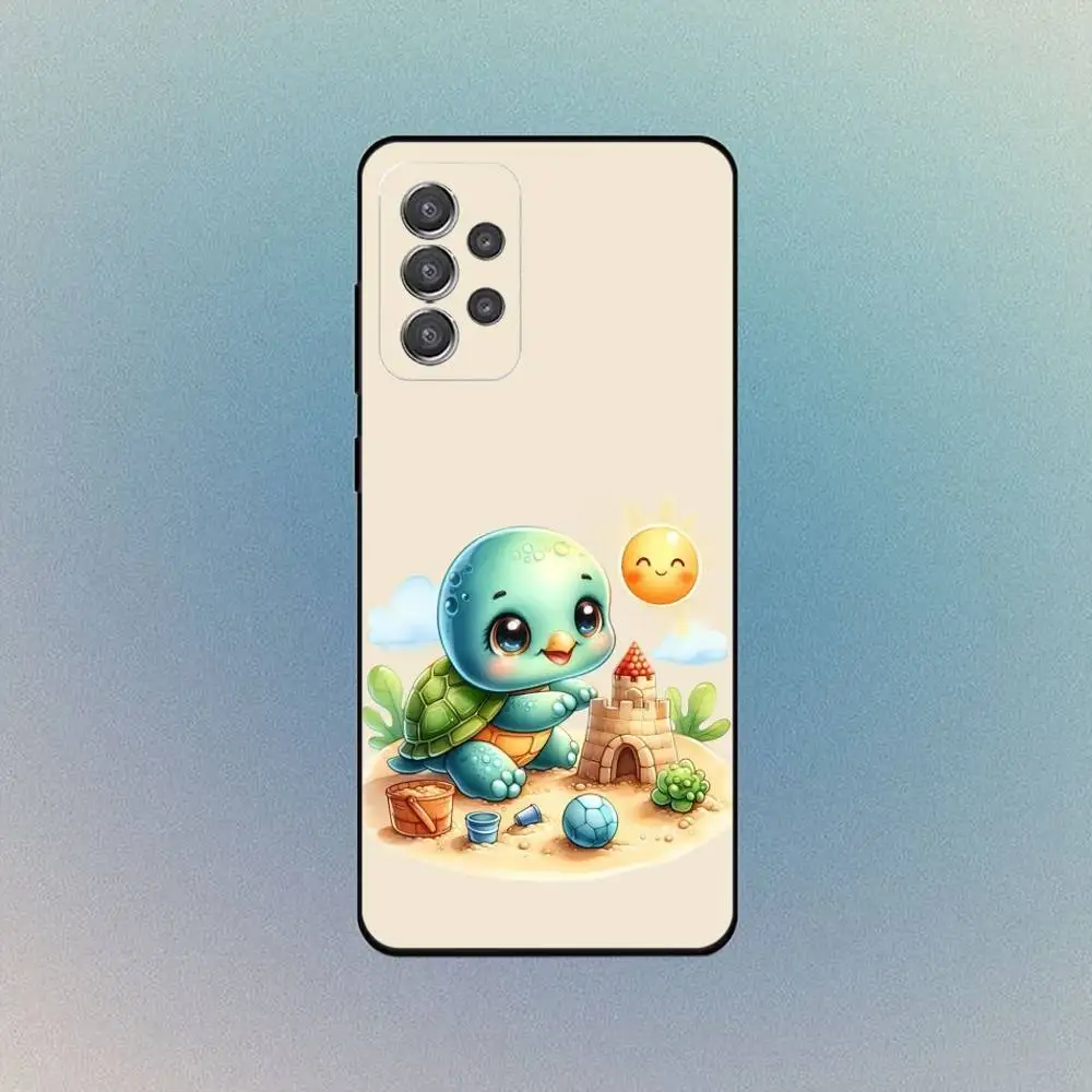 حافظة هاتف Baby T-Turtles لهاتف سامسونج جالاكسي S25، S24، S21، S22، S23، S30، مع غطاء حامل