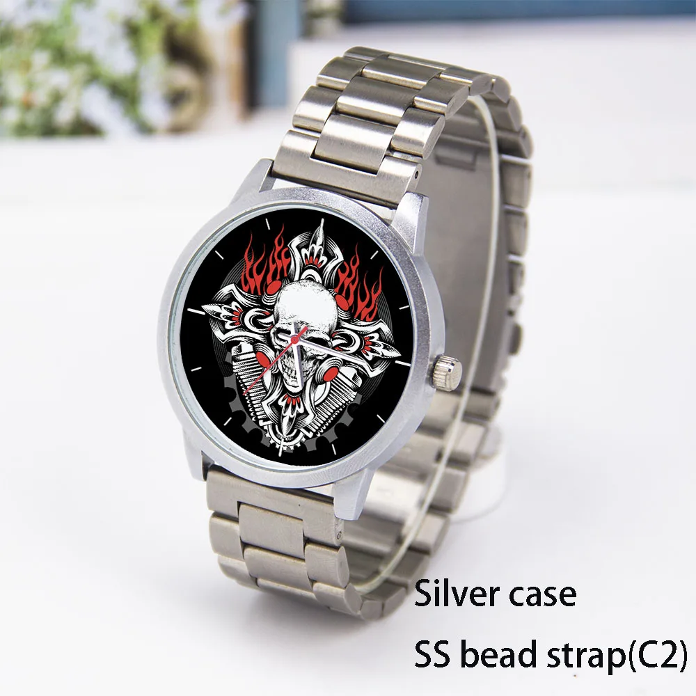Custom 45/38 mm Black Souvenir Rose Gold Watches Universal for Men and Women Quartz Watch Dog Design Silver Bracelets Clock Gift