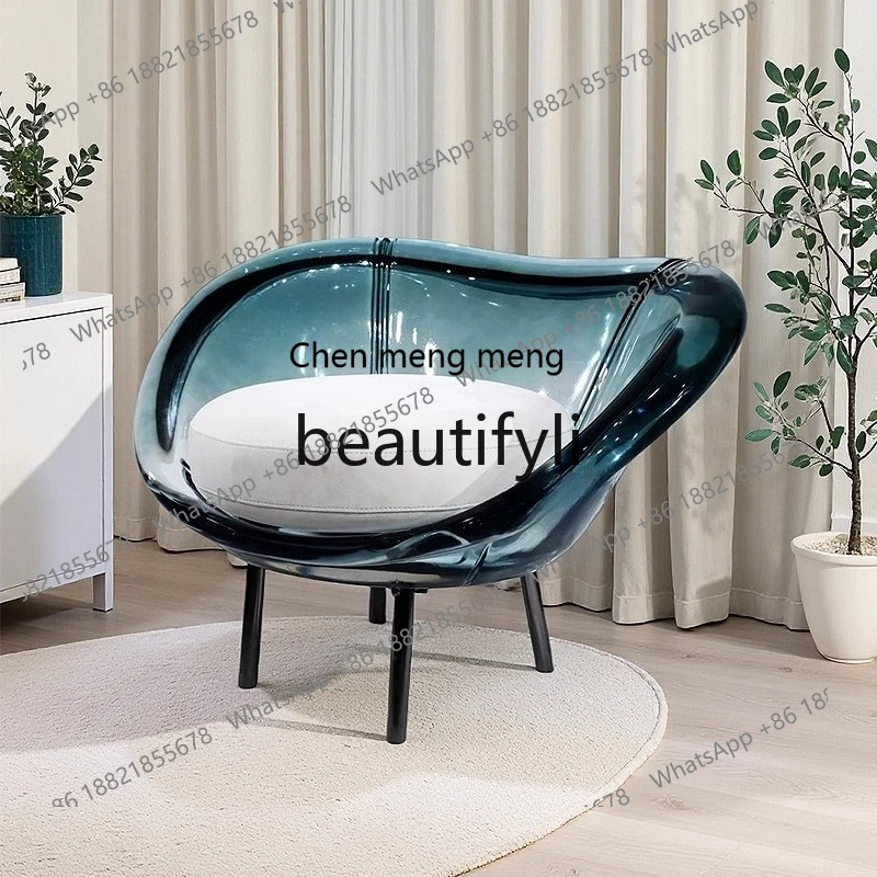 

X Light Luxury Epoxy Transparent Resin Crystal Resin casual Chair Living Room