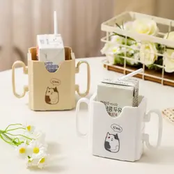 Children Milk Cup Holder Adjustable Baby Bottle Safe Plastic Toddler Drinking Water Box New