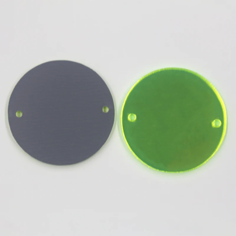 25mm Draw a Circle 100pcs Quality Shape Color Mirror Acrylic Sew On Rhinestones With Holes Acryl Flat Back Mirror Crystal Beads