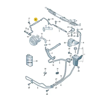 3.0 LHD Power Steering High  Pressure Oil  Hose Pipe Line For Audi A6 C6 S6 2005-2008 A4 B6 B7 2002-2008 3.0   8E0422893M