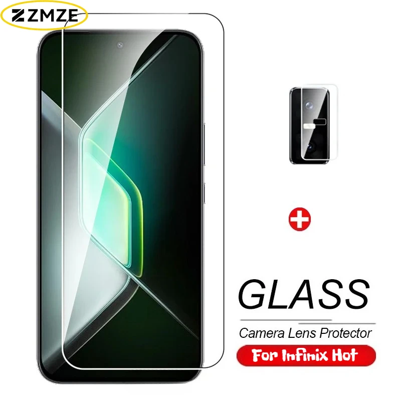 1 Glass 1 Lens Protective Tempered Glass For Infinix Hot 60Pro 50 40 Pro 30 Play NFC Anti-Scratch High Definition Tempered glass