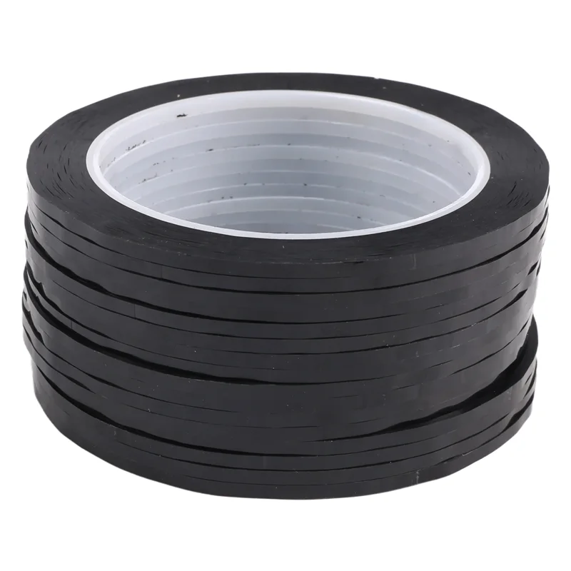 EDT-16 個ホワイトボードグラフィックチャートテープ、ドライイレースボードアートテープ、薄い黒グリッドグラフィックテープ、3 ミリメートル幅、光沢のある黒