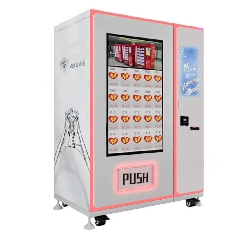 

Custom Smart Large Touch Screen Perforated Jewelry Vending Machine Packaging Necklace