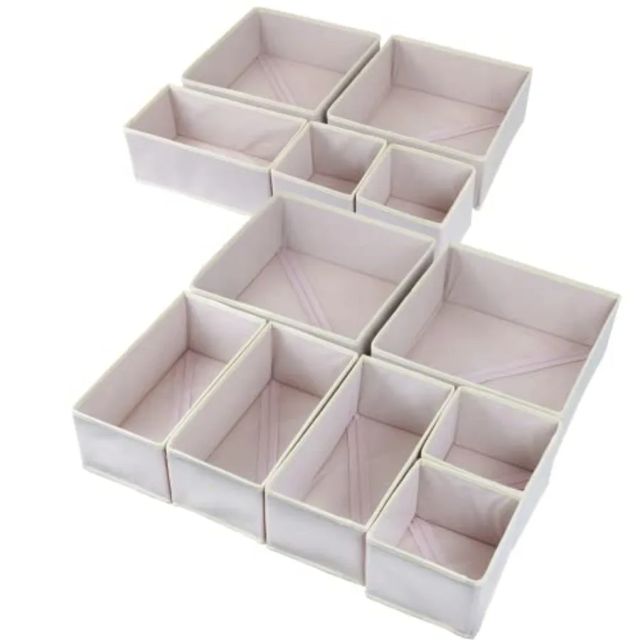 

12 Pack Drawer Organizer Clothes, Foldable Fabric Dresser Organizer Closet Organizers and Storage Box for Underwear, Folded Clo