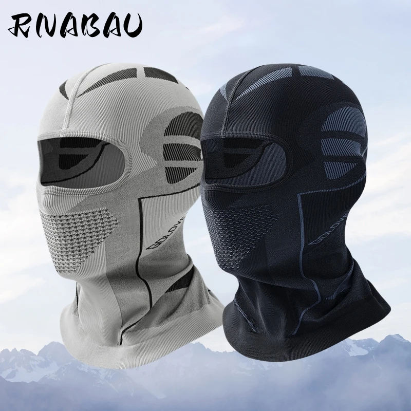 

RNABAU Winter Full Face Mask Breathable Ski Cycling Scarf Outdoor Warm Winderproof Bike Equipment Running Training Balaclava Hat
