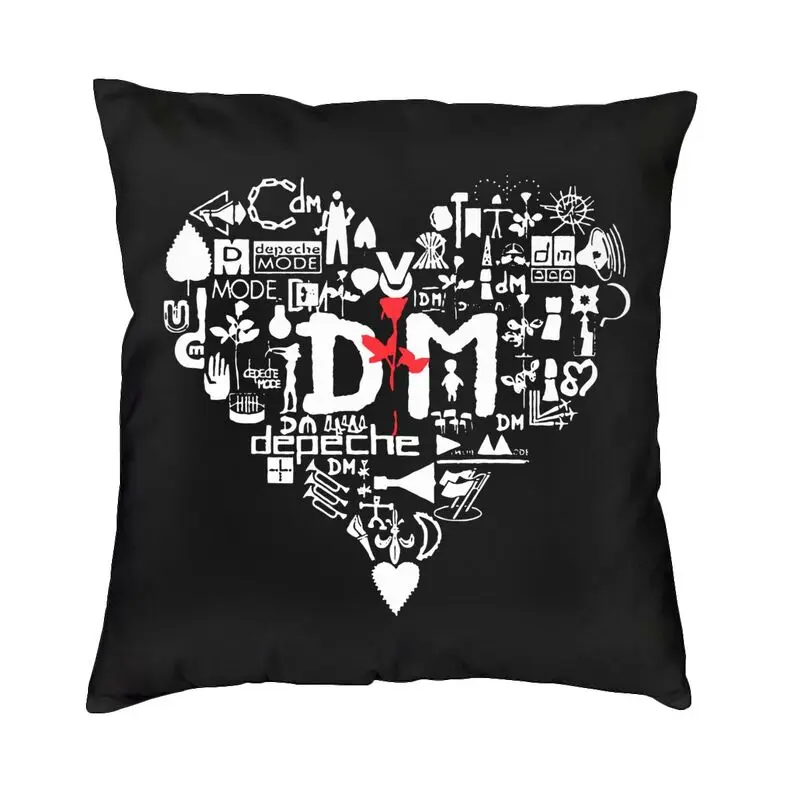 Luxury Heavy Metal Rock Band Depeche Cool Mode Cushion Cover 45x45cm Soft Pillow Case for Car Square Pillowcase Home Decorative