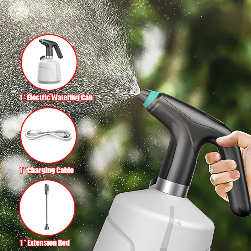 

New 2L Electric Garden Sprayer Watering Can Disinfection Special Household Mini Sprayer 2000mAh Battery Spray With Extension Rod