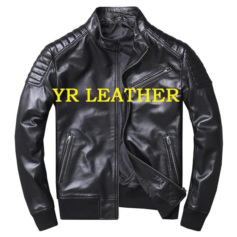 YR!Free shipping.outlet soft sheepskin coat.casual style leather jacket,fashion slim genuine coat,plus size jacket.sales