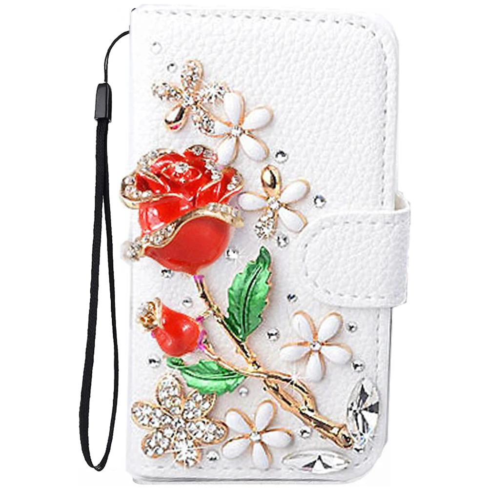 

Wallet Case For iPhone 15 14 13 12 Pro Max Mini 11 XS XR X SE 2020 8 7 6 6s Plus Case Flip Leather Flip Cover Floral