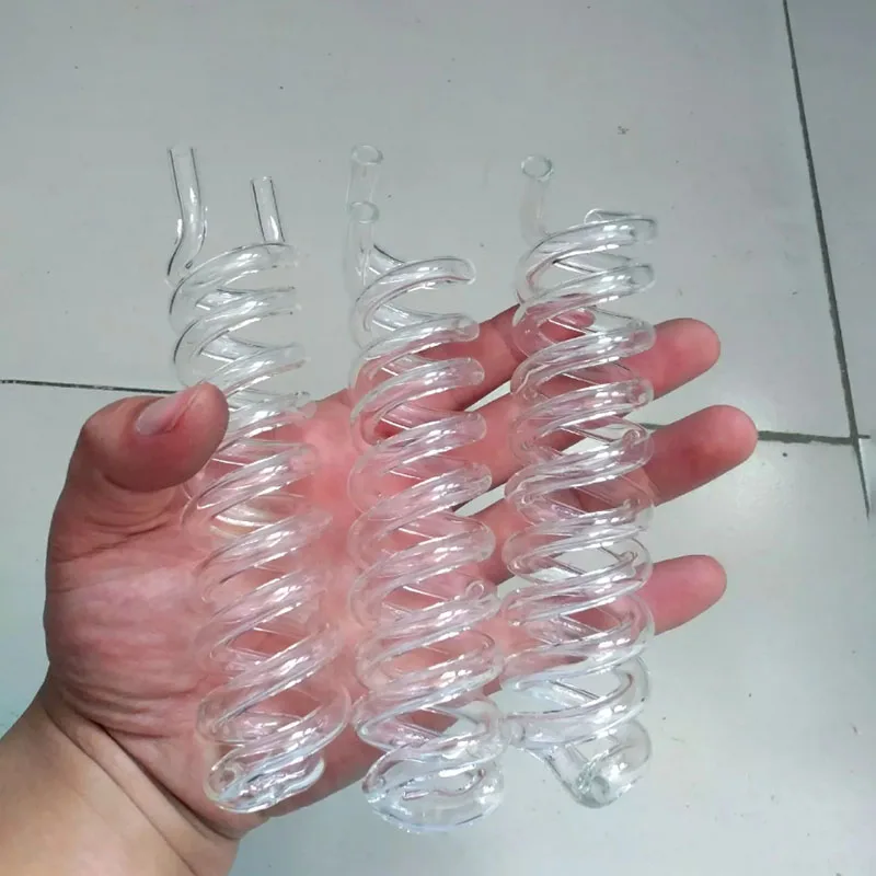 

Double helical duct helical condensation duct serpentine duct model virus model spring glass tube diameter 34 mm interface 8 mm
