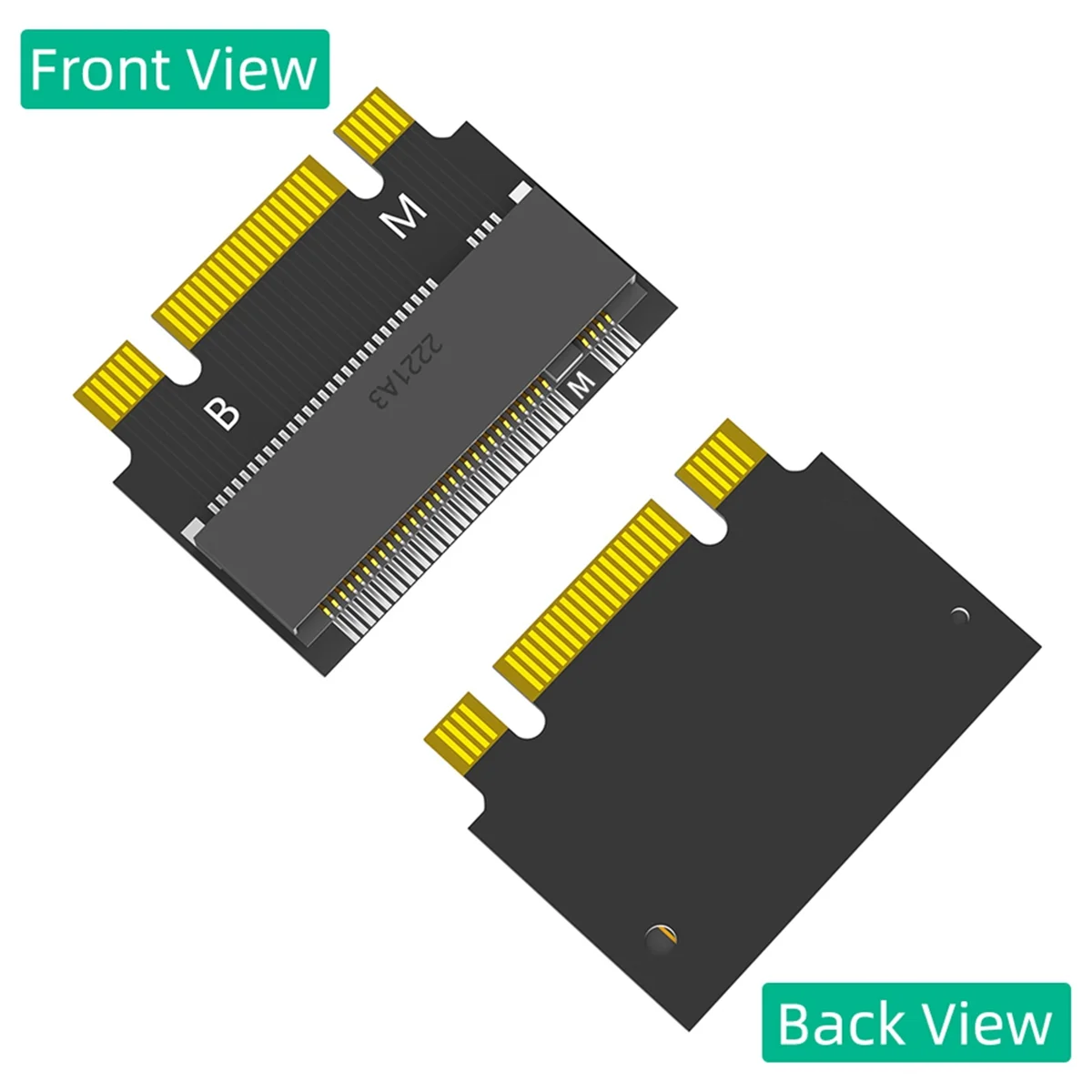 M.2 NVME M-Key B+M 2230 to 2242 Extension Adapter Brackets SSD Soild Hard Disk Converter Frame for Desktop Computer