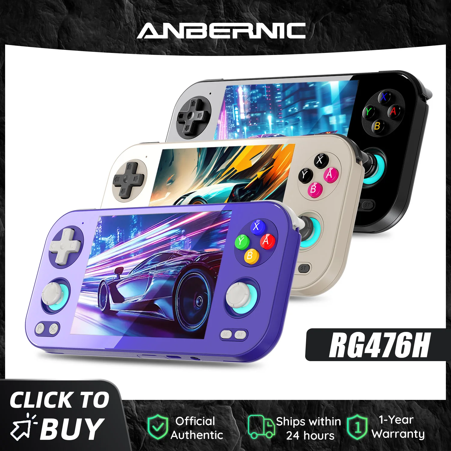 Console de jeux rétro ANBERNIC RG 476H, écran LTPS In-Cell de 4,7 pouces, Android 13, processeur Unisoc T820, jeux vidéo, streaming RG476H