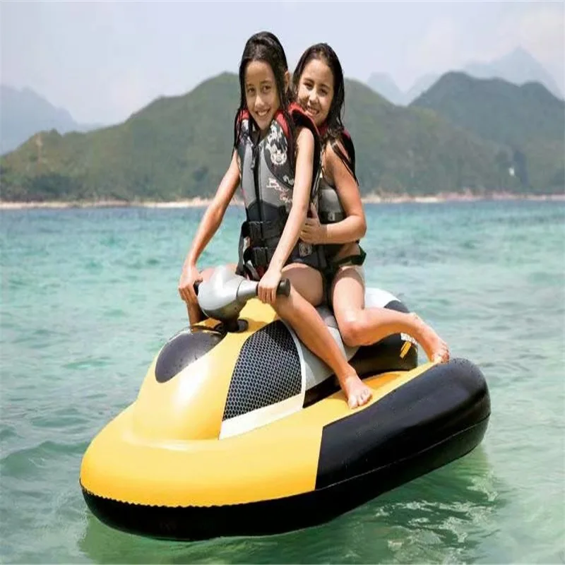 Bateau gonflable électrique en PVC pour enfants, bateau à air Boost, petit canard jaune mignon