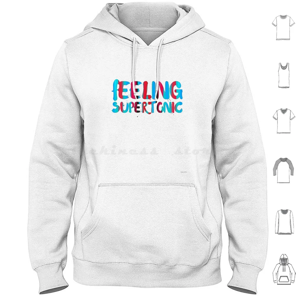 Feeling Supertonic. Hoodies Long Sleeve Music Music Theory Nerd Geek Musical Scale Notes Super Supertonic Blue Red