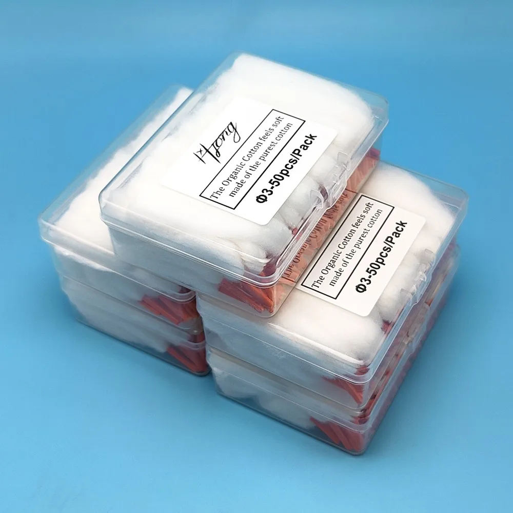 ผ้าฝ้ายออร์แกนิค D3.0mm พรีเมี่ยม, 500/250/100/50ชิ้น