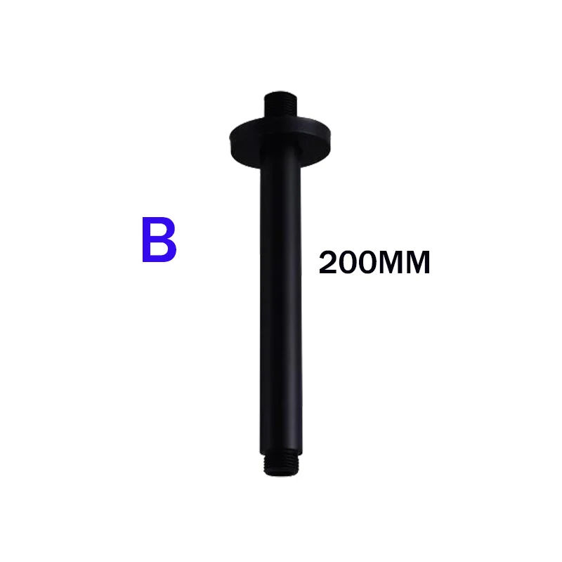BAKALA  Black Stainless Steel Wall Mounted or Ceiling Mounted  Bathroom Shower Arm Shower rod