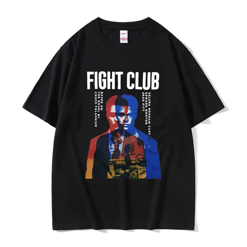 Limited Movie FIGHT CLUB Graphic Tee Shirt Men's Vintage Fashion High Quality T-shirt Casual Clothing Oversized Cotton T Shirts