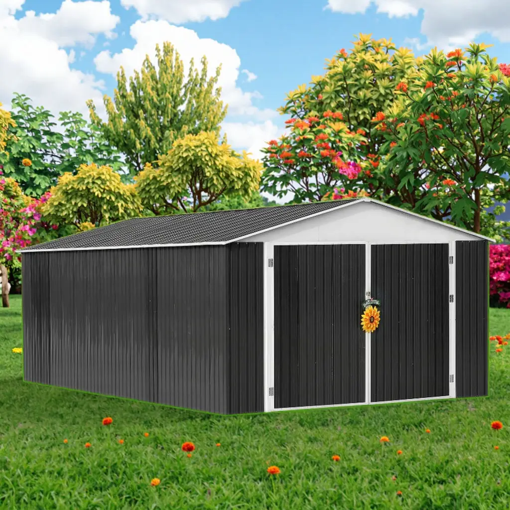 FL Container Garage Lockable Door Design Container Garage For Family Car Storage Backyard Secure Parking Shelter