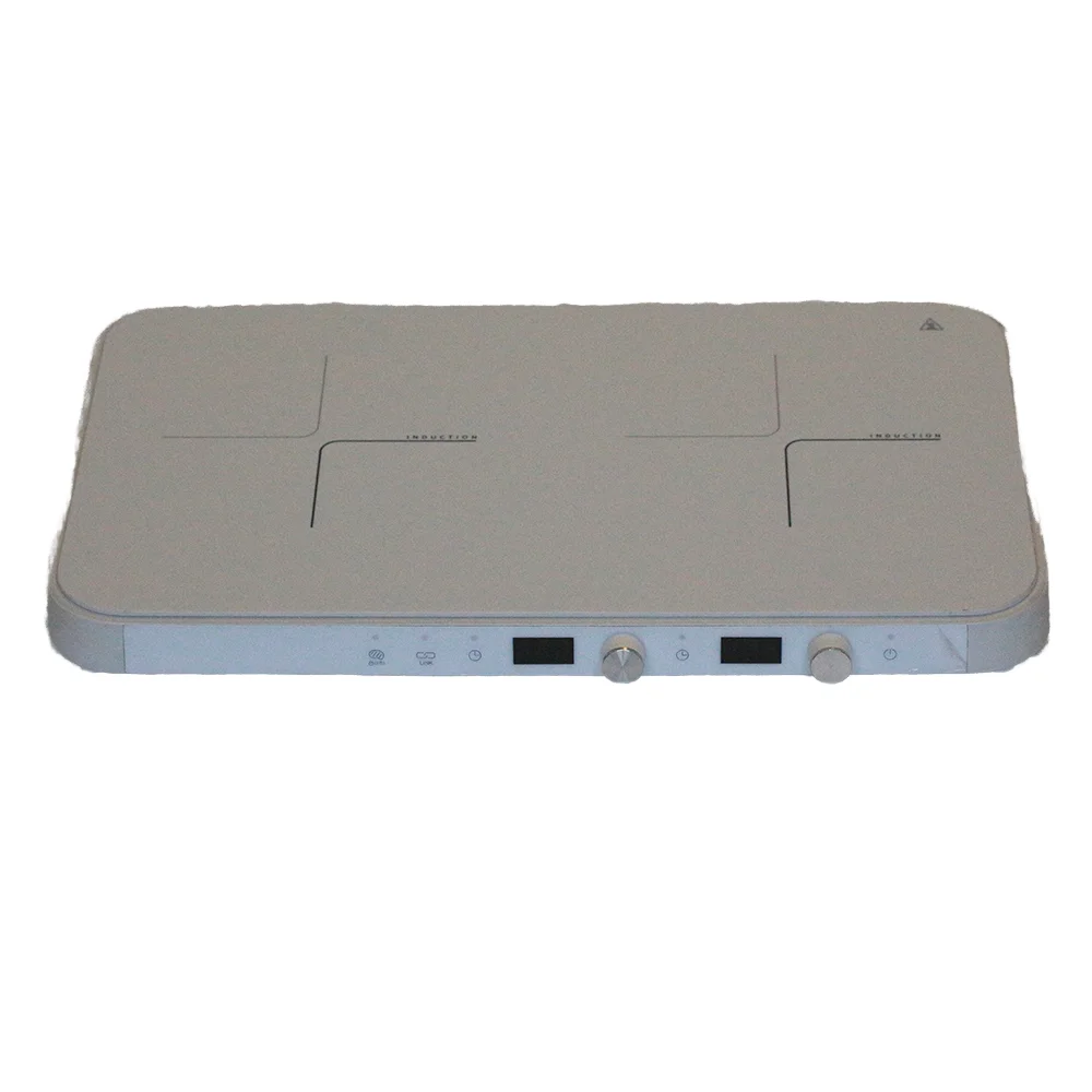 High Quality White Double Burners Induction Cooker New Arrival Home Appliance with CE/CB/EMC Certificate Electric Power Source