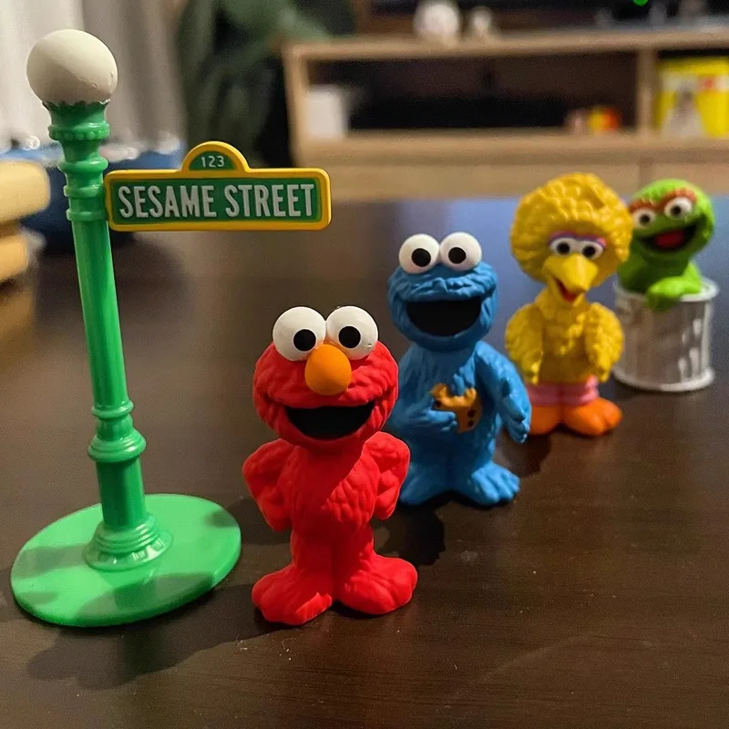 Figurka BANDAI Urocza Ulica Sezamkowa, Amos Oscar Ciasteczkowy Potwór Duży Ptak Figurki Akcji