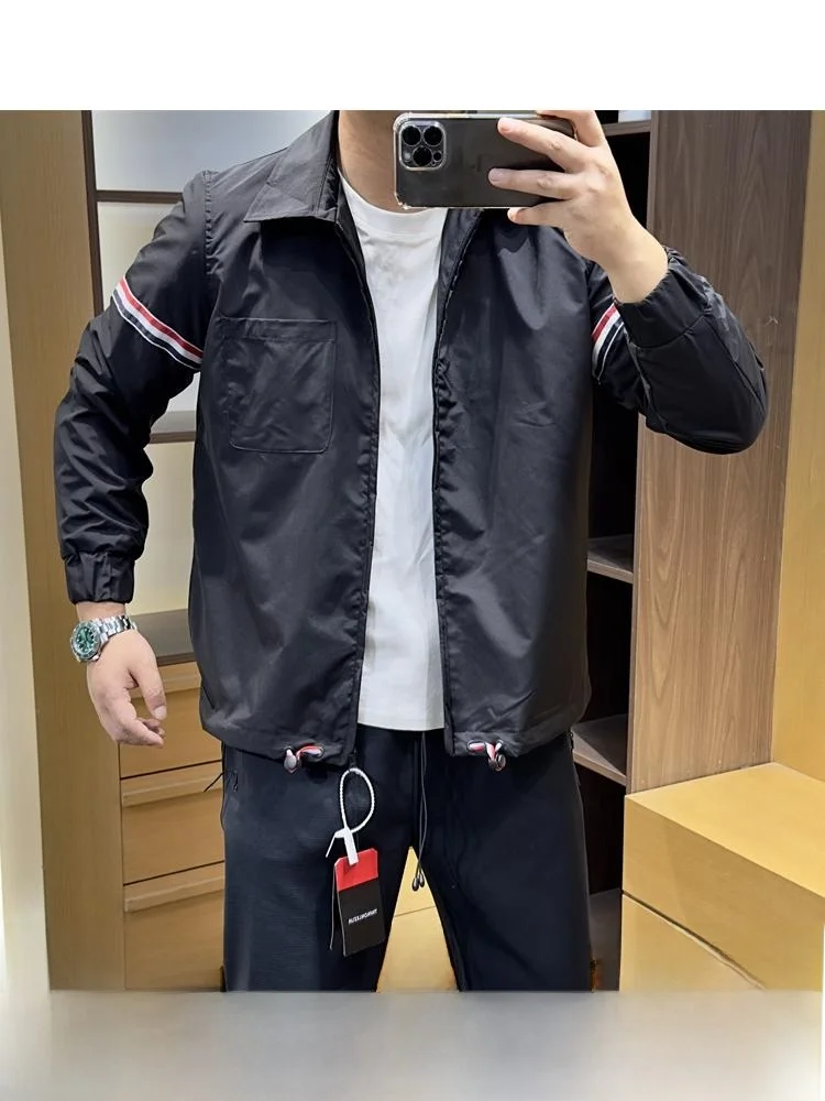 

Классическая мужская рабочая одежда с дизайном футболки Jaet, уличное повседневное водонепроницаемое пальто с воротником, молодежный тренд, осенняя длинная свековая куртка...