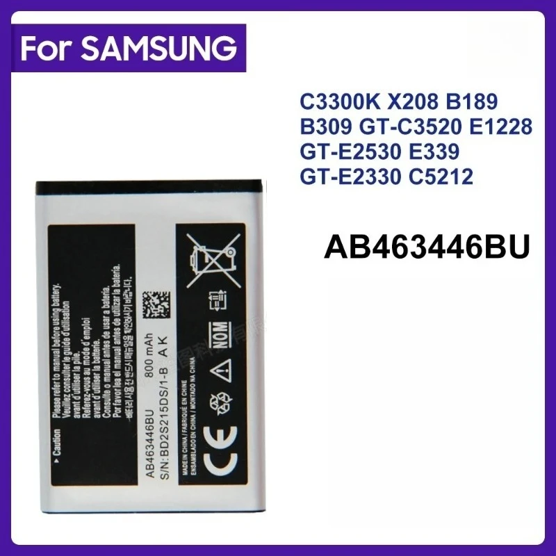 AB463446BU Battery For Samsung SGH SGH-E251 SGH-E258 SGH-E350 SGH-E428 SGH-E500 SGH-E900 SGH-E908 SGH-M620