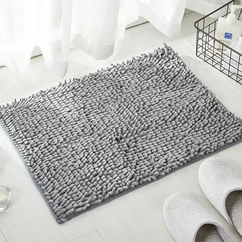 Chenille Bathroom Rug Super Soft Absorbent Rubber Backing Quick Drying Machine Washable Tubs And Showers Home Decor Accessory