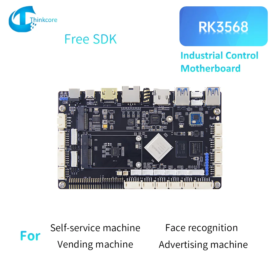 

RK3568 Industrial Control Motherboard Commercial Display Development Board Embedded Arm Processor For AI Face recognition