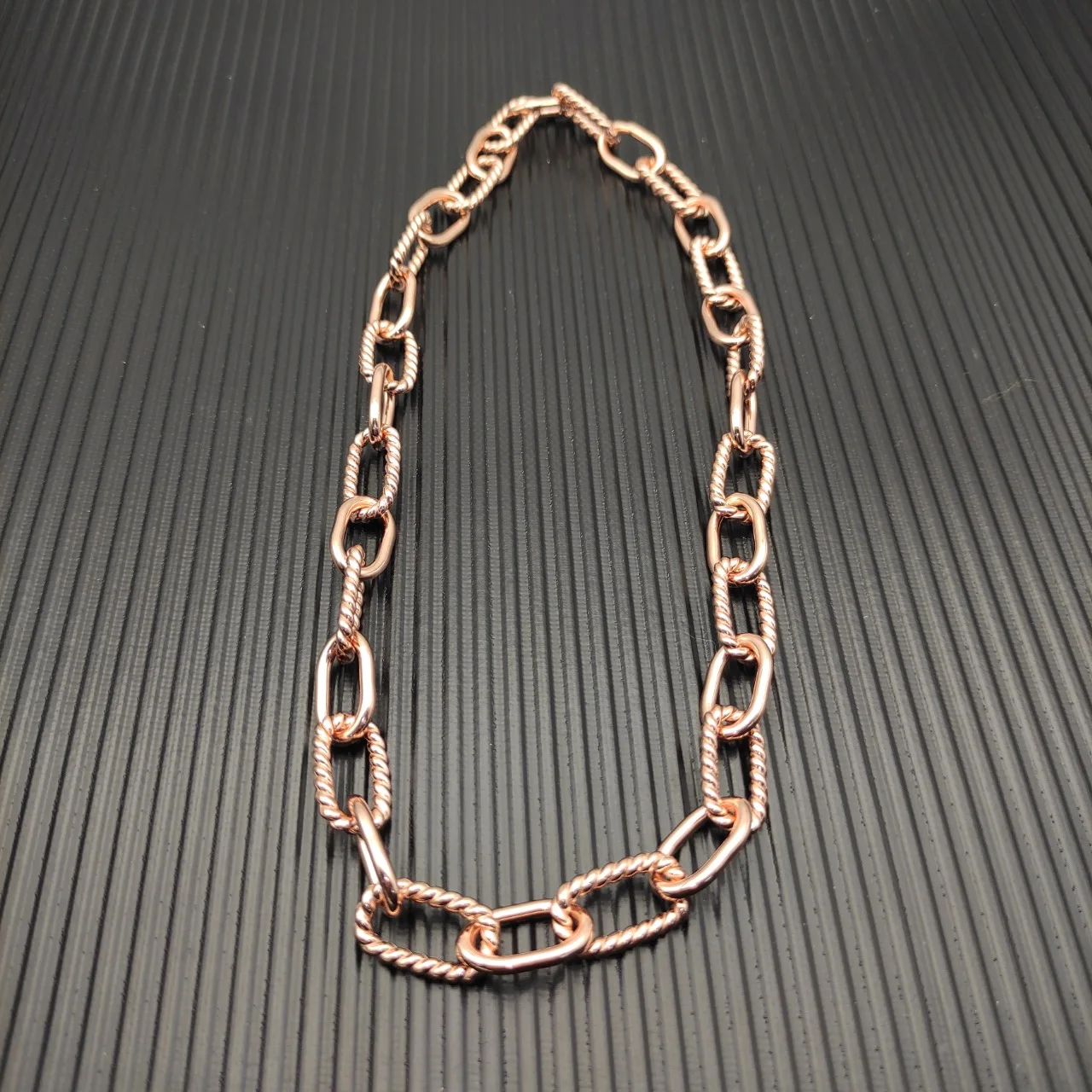 

S925 sterling silver new rose gold Madison chain necklace unisex personality classic fashion retro trend luxury jewelry gift