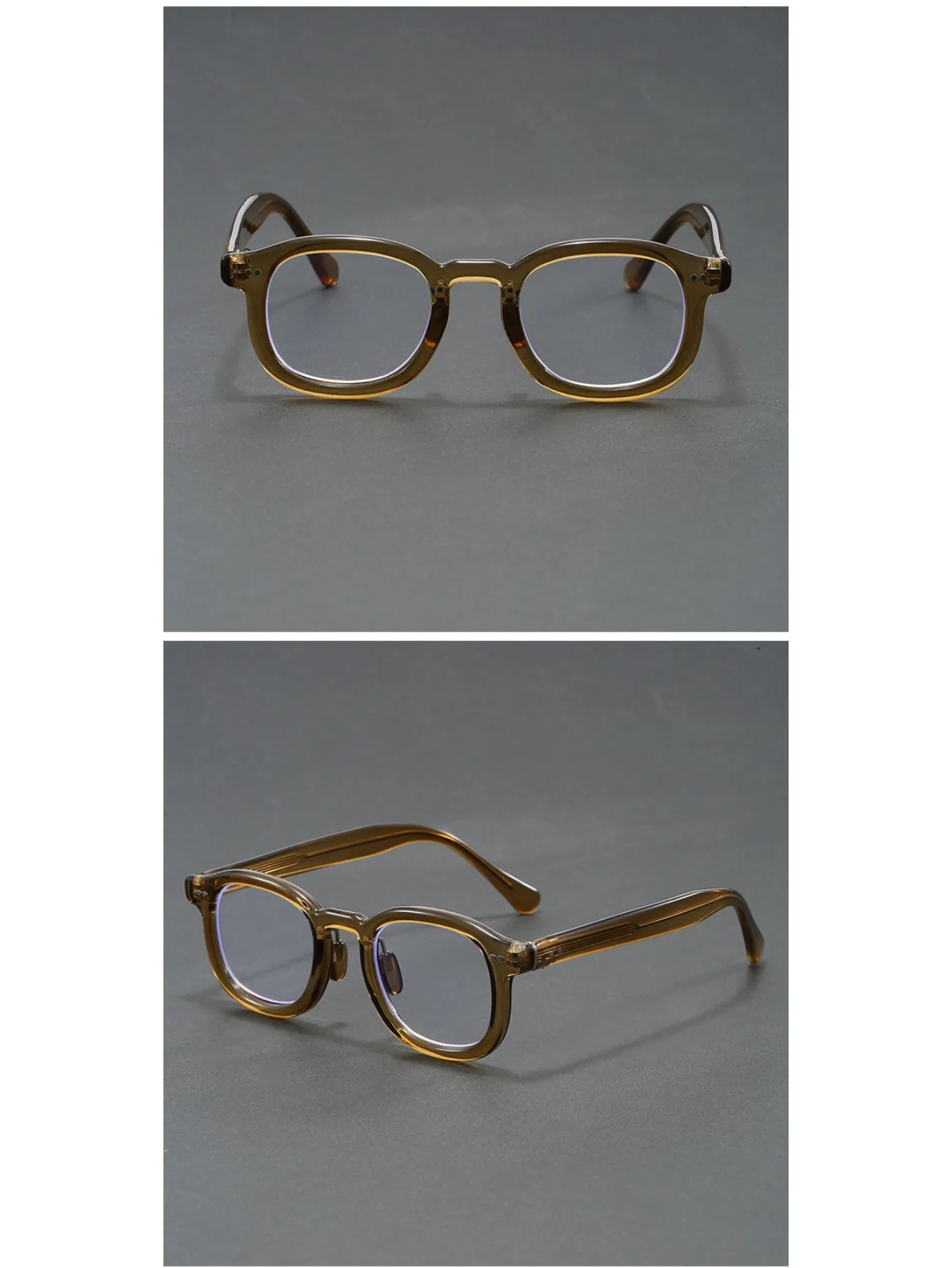 2025, neue japanische Acetat-Brillengestelle, handgefertigt, ovale Retro-Brille für Herren-Designer-Markenmode-Brillen – Detail 6