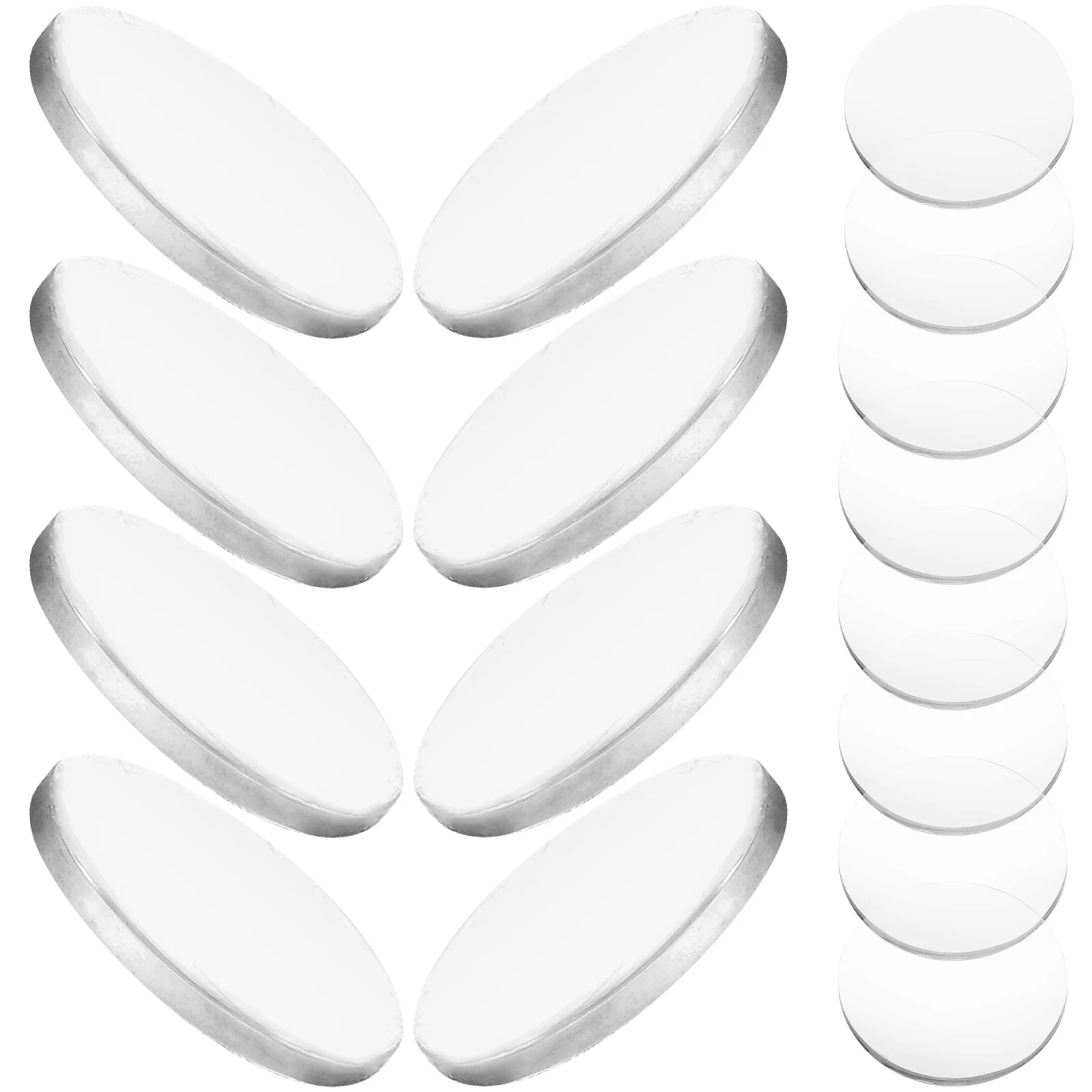 

20pcs Magnifying Convex Acrylic Magnifier Lens Clear Transparent Lens Replacement For Magnifier Making Durable Portable Easy