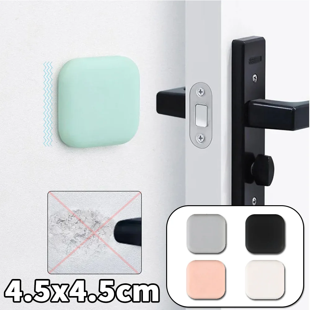 Tope de puerta de silicona, parachoques de manija, autoadhesivo, silencioso, protección antigolpes, almohadilla de puerta, almohadilla protectora de pared para mejorar el hogar