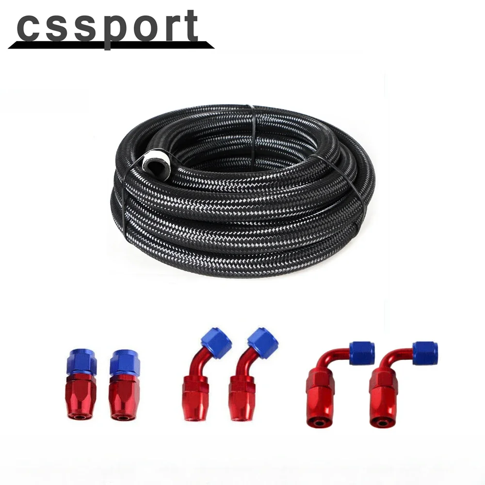 

Комплект топливных/масляных/газовых шлангов и фитингов из нержавеющей стали с оплеткой, 6,1 м, 6AN CPE