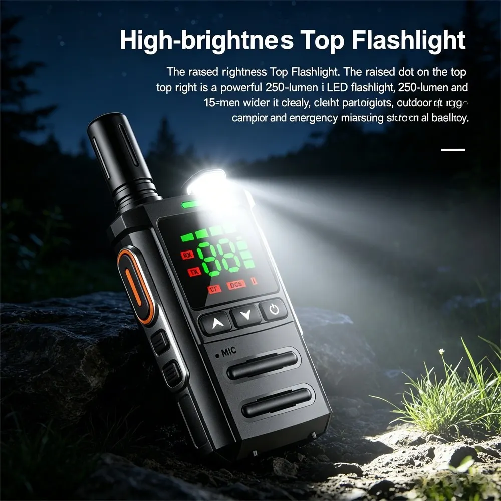 Handheld Walkie Talkies for Adults Long Range 5W Two Way Radio Rechargeable 16 Channels Portable Walkie Talkie for Camping Trip